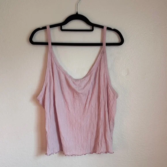 Pink Ribbed Tank Top - Picture 1 of 4